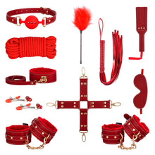 Laden Sie das Bild in den Galerie-Viewer, BDSM 11PCS - 11-teiliges Leder-Fesselset