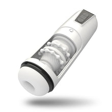 Laden Sie das Bild in den Galerie-Viewer, White Vibe – Automatischer, wasserdichter Stretch-Masturbator mit 7 Vibrationsmodi für Männer