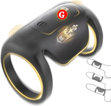 Laden Sie das Bild in den Galerie-Viewer, 2 IN 1 Elektrischer Penistrainer Vibrator Masturbator mit 10 Kraftvollen Vibrationsmodi