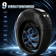 Laden Sie das Bild in den Galerie-Viewer, Penistrainer Vibrator Vergrößerung Cockring Stimulator mit 9 Vibrationsmodi