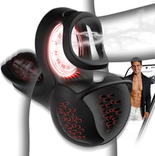 Laden Sie das Bild in den Galerie-Viewer, 360° Hoden Vollabdeckungsstimulator Penistrainer Cock Ring mit 9 Vibrations &amp; Heizmodi