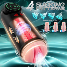 Laden Sie das Bild in den Galerie-Viewer, 3 IN 1 Automatischen Masturbator Stroker Blowjob mit 4 Saug und Vibrations und Stoßmodi
