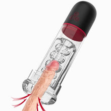Laden Sie das Bild in den Galerie-Viewer, 2 IN1 9 Vibration 3 Saugmodi Penispumpe S-HANDE