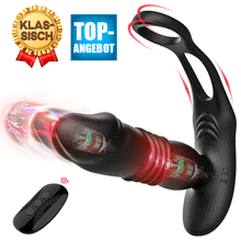 Laden Sie das Bild in den Galerie-Viewer, 【Orgasmus 】SAUL 3 teleskopischer 10 Vibrations Doppel-Penisring Prostata Vibrator