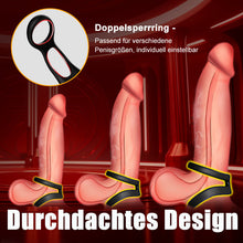 Laden Sie das Bild in den Galerie-Viewer, 【Orgasmus 】SAUL 3 teleskopischer 10 Vibrations Doppel-Penisring Prostata Vibrator