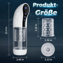 Laden Sie das Bild in den Galerie-Viewer, 9 Saugen&amp;Rotation&amp;Teleskopische LCD-Masturbator Cup mit Sprachfunktion