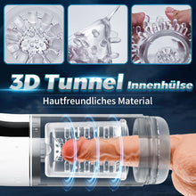 Laden Sie das Bild in den Galerie-Viewer, 9 Saugen&amp;Rotation&amp;Teleskopische LCD-Masturbator Cup mit Sprachfunktion