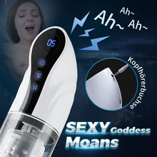 Laden Sie das Bild in den Galerie-Viewer, 9 Saugen&amp;Rotation&amp;Teleskopische LCD-Masturbator Cup mit Sprachfunktion