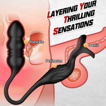 Laden Sie das Bild in den Galerie-Viewer, Mike 9 Thrusting&amp;Vibrating Wearable Prostate Prostate with Cock ring