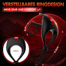 Laden Sie das Bild in den Galerie-Viewer, Ring-Vibrator, Sexspielzeug für Paare, Extremer Doppel-Penisring, Hodenring, Sexspielzeug, Silikonring, Kaninchen-Vibrat