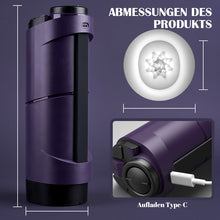 Laden Sie das Bild in den Galerie-Viewer, 7 einziehbares Ein-Knopf-Burst-Lautloses elektrisches Masturbationsgerät für