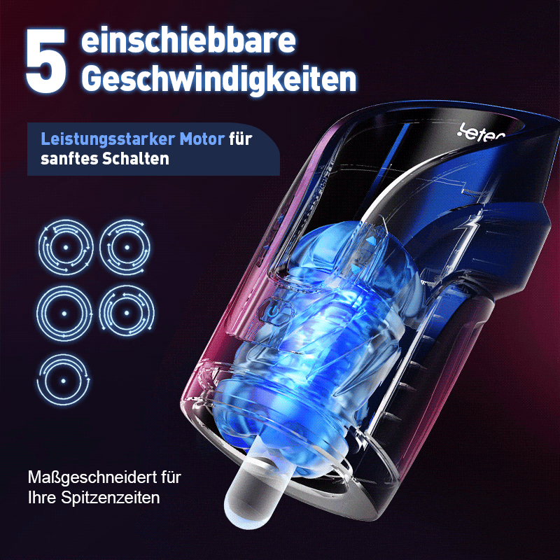 Leten- Thunder fleischiger teleskopischer vibrierender automatischer männlicher Masturbator Blowjob Stroker
