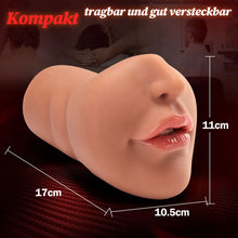 Laden Sie das Bild in den Galerie-Viewer, BRAUNE SCHÖNHEIT Tragbarer Masturbator Blowjob Taschenmuschi Masturbator