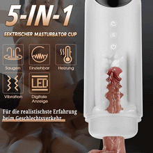 Laden Sie das Bild in den Galerie-Viewer, 4 Thrusting 4 Suction 10 Vibration Heating Function Masturbator Cup