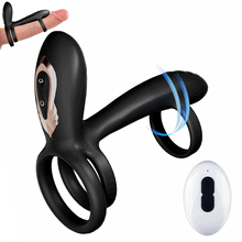 Laden Sie das Bild in den Galerie-Viewer, Warren - Premium-Penisring mit 10 Rotationen + 10 Vibrationen