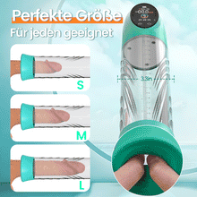 Laden Sie das Bild in den Galerie-Viewer, Green Pioneer – 4 Druckstufen und 9 Saugmodi – Wasser-Penispumpe mit LCD-Display