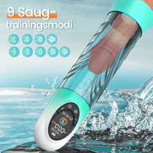Laden Sie das Bild in den Galerie-Viewer, Green Pioneer – 4 Druckstufen und 9 Saugmodi – Wasser-Penispumpe mit LCD-Display