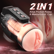 Laden Sie das Bild in den Galerie-Viewer, 【Stärker und schneller zum Orgasmus】 Leten 10 Vibrationsmasturbator und Pussy Pockets 2-in-1 mit App-Steuerung