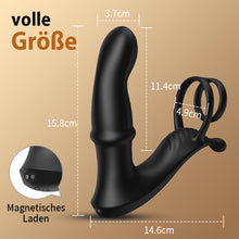 Laden Sie das Bild in den Galerie-Viewer, Cyclone - Prostata-Massagegerät mit Doppelringen für ein verbessertes Erektionser