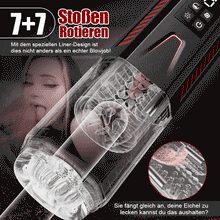 Laden Sie das Bild in den Galerie-Viewer, Mars - Oral Dominator 7 vibrierend 7 dehnend 7 rotierend Doppelmotor 4-in-1 Masturbator