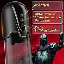 Laden Sie das Bild in den Galerie-Viewer, Red Fury Armour – Penispumpe mit 9 Saugstufen, rotem Mund und strukturiertem Tunnel