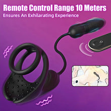 Laden Sie das Bild in den Galerie-Viewer, Prostata-Massagegerät mit 9 Stoß- und Vibrationsstufen und Hodenstimulator
