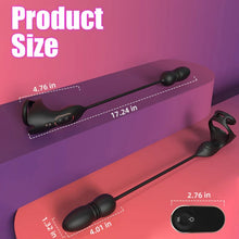 Laden Sie das Bild in den Galerie-Viewer, Prostata-Massagegerät mit 9 Stoß- und Vibrationsstufen und Hodenstimulator