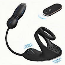 Laden Sie das Bild in den Galerie-Viewer, Prostata-Massagegerät mit 9 Stoß- und Vibrationsstufen und Hodenstimulator