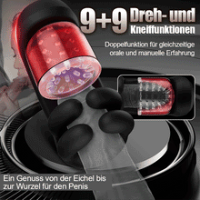 Laden Sie das Bild in den Galerie-Viewer, Finger 2.0-9 Vibrationen 9 Spannen 9 Rotieren Verbesserter Glans Training Masturbator