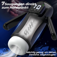 Laden Sie das Bild in den Galerie-Viewer, Phantom - 7 Saugungen 7 Vibrationen Doppelgriffe Grobe Granulat-Kanaltextur Männer-Mast