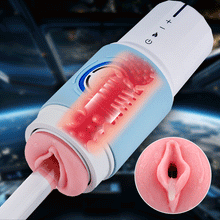Laden Sie das Bild in den Galerie-Viewer, Leten ThundercoreX 6 Stoßbewegungen Infrarot Beheizter Realistischer Vaginal