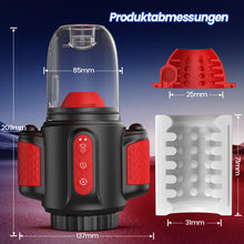 Laden Sie das Bild in den Galerie-Viewer, Sturmwirbel - 5-frequenz Wasserspray + 10-frequenz Vibration + 5-frequenz Rotation, Doppelte Eichelstimulation, Zweifach