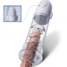 Laden Sie das Bild in den Galerie-Viewer, Launcher – Vibrations-Saug-Gerät mit transparentem Innenschlauch zur Penisvergrößerung und -erneuerung