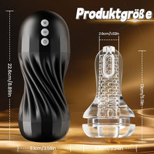 Laden Sie das Bild in den Galerie-Viewer, Gasvortex – 7-stufige Saug- und Vibrationsmodi, dreh- und verdrehbares Gehäuse, männlicher Masturbator
