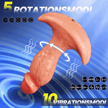 Laden Sie das Bild in den Galerie-Viewer, Levi – APP- &amp; Fernbedienungs-gesteuerter 360° rotierender, vibrierender Analplug / Anal-Dildo für Männer &amp; Frauen
