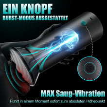 Laden Sie das Bild in den Galerie-Viewer, Bliss - 9 Saugmodi &amp; Kraftvolle Vibration 2,8x Breite Hülle Elektrischer Masturbator für Männer