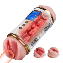 Laden Sie das Bild in den Galerie-Viewer, Throb - Dual-End Vibrator Ausdauer-Trainer Edging-Verzögerung &amp; Endurance-Builder Masturbator für
