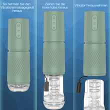 Laden Sie das Bild in den Galerie-Viewer, 10 Saug- &amp; 10 Vibrations-Vakuum-Penis-Pumpe Vergrößerungspumpe männlicher Masturbator