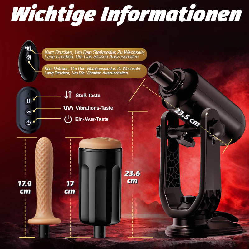 ThrustMax - Freihändig nutzbarer Vollautomatischer Masturbationsbecher (mit Ständer)