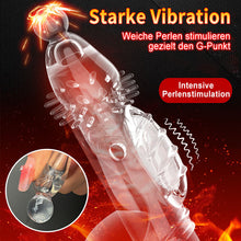 Laden Sie das Bild in den Galerie-Viewer, Vibrierende Penishülle mit Sperrring – Noppen &amp; feste Spitze für gezielte Stimulation