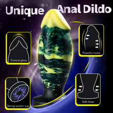 Laden Sie das Bild in den Galerie-Viewer, Unique Hybrid Design Vibrating Anal Dildo With Suction Cup