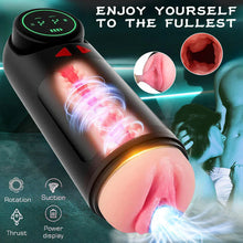 Laden Sie das Bild in den Galerie-Viewer, 3 IN 1 Automatischen Masturbator Stroker Blowjob mit 4 Saug und Vibrations und Stoßmodi