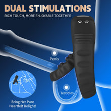 Laden Sie das Bild in den Galerie-Viewer, Penistrainer Vibrator Vergrößerung Cockring Stimulator mit 9 Vibrationsmodi