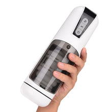 Laden Sie das Bild in den Galerie-Viewer, White Vibe – Automatischer, wasserdichter Stretch-Masturbator mit 7 Vibrationsmodi für Männer