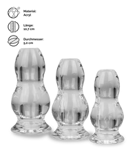 Laden Sie das Bild in den Galerie-Viewer, 3 Tunnel-Plugs im Set Glyp