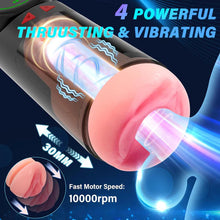 Laden Sie das Bild in den Galerie-Viewer, 3 IN 1 Automatischen Masturbator Stroker Blowjob mit 4 Saug und Vibrations und Stoßmodi