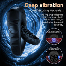 Laden Sie das Bild in den Galerie-Viewer, Penistrainer Vibrator Vergrößerung Cockring Stimulator mit 9 Vibrationsmodi