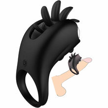 Laden Sie das Bild in den Galerie-Viewer, Penisring Vibrator Klitorisstimulator Cockringe Extrem Silikon G-Punkt Penis Ring Penisring Vibration Sex Toy Cock Ring mit 10 Vibration Modes