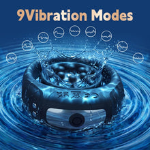Laden Sie das Bild in den Galerie-Viewer, Penistrainer Vibrator Vergrößerung Cockring Stimulator mit 9 Vibrationsmodi