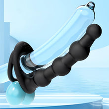 Laden Sie das Bild in den Galerie-Viewer, Penisring Anal Vibrator mit Fernbedienung Silikon Cockring Analkugeln 10 Vibrationsmodi Penis Ring Stimulator Anal Dildo Butt Plug Extreme Sexspielzeuge für Männer Frauen und Paare